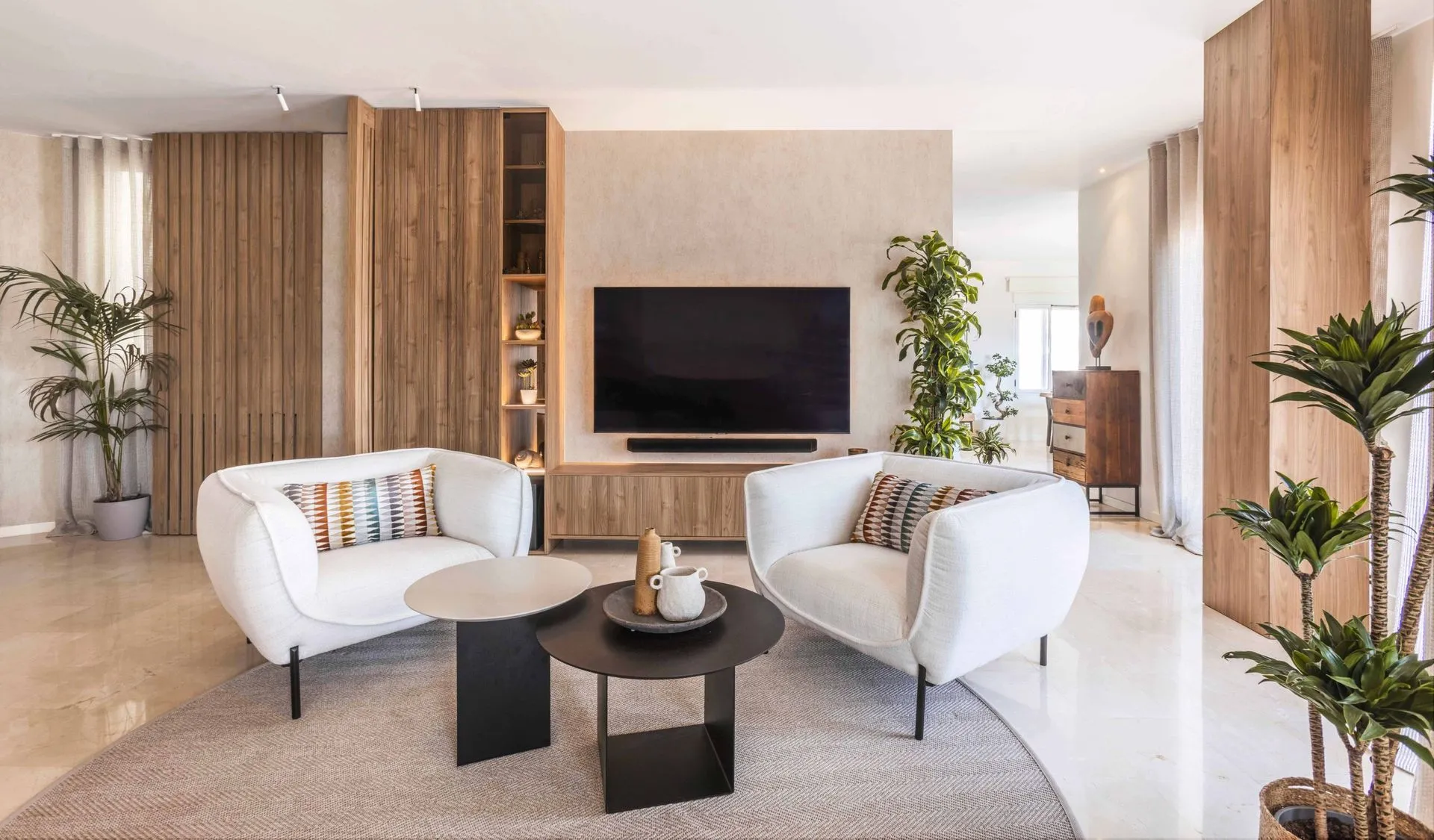 Meuble TV sur mesure dans un salon
