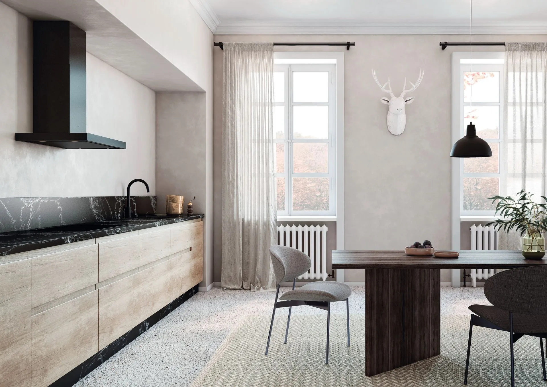 Espace cuisine de pause pour collaborateurs
